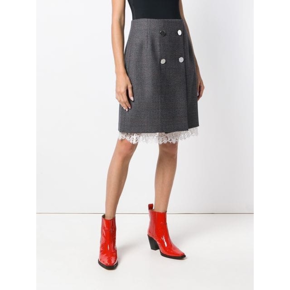 CALVINKLEIN205W39NYC Front Button Wrap Skirt